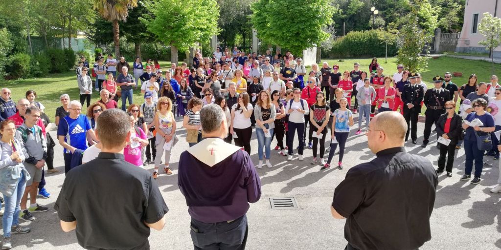 La partenza dal Centro Pastorale